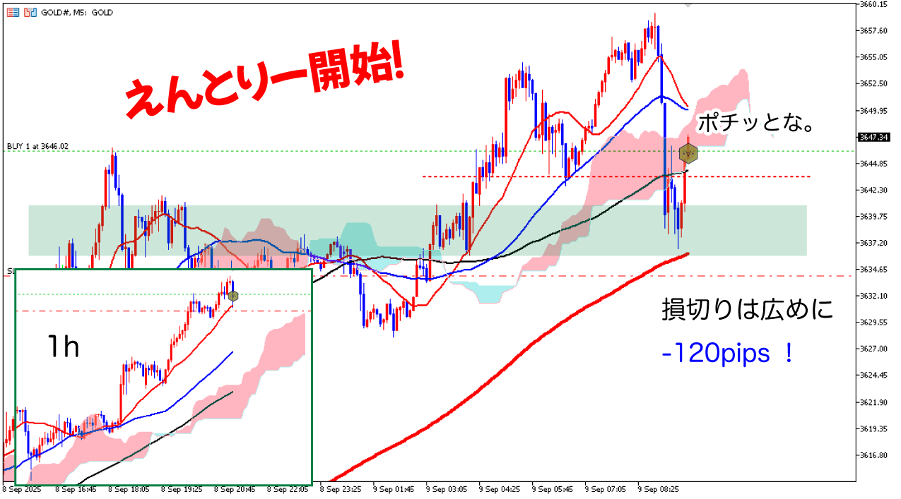 5分足エントリー