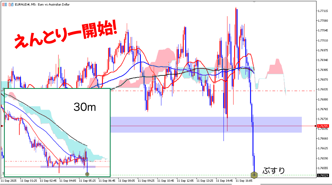 5分足エントリー