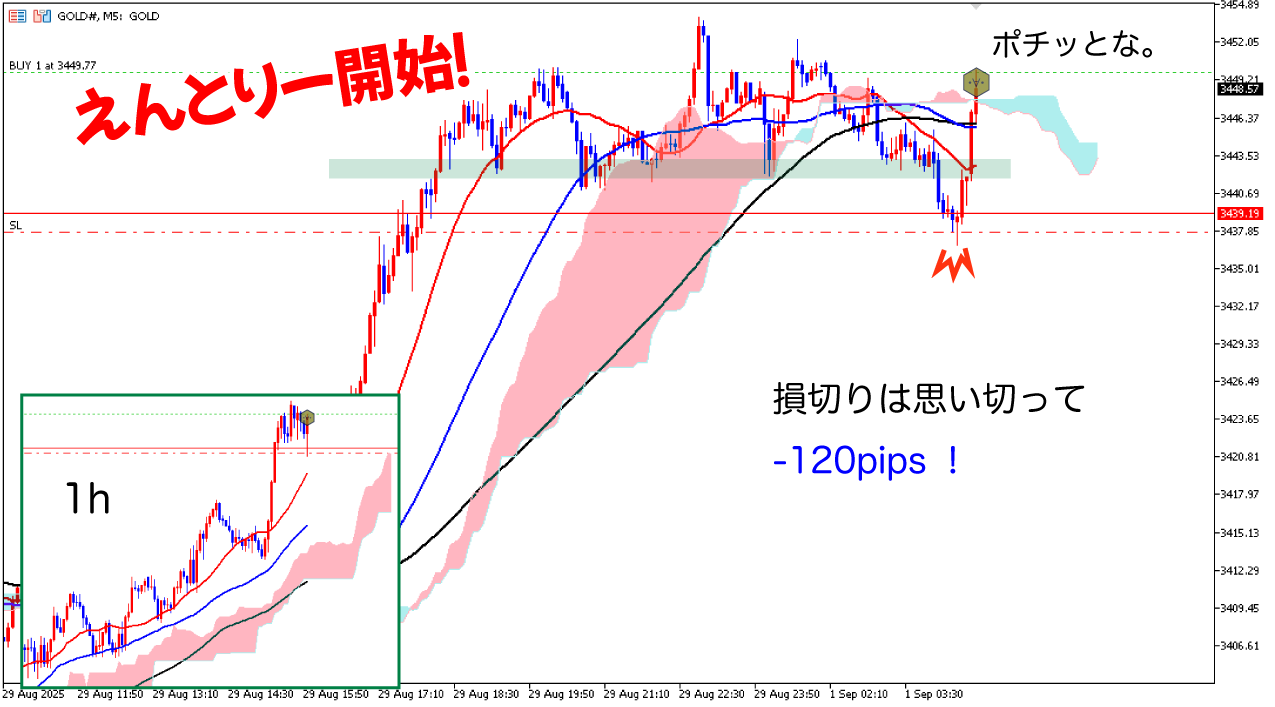 5分足エントリー